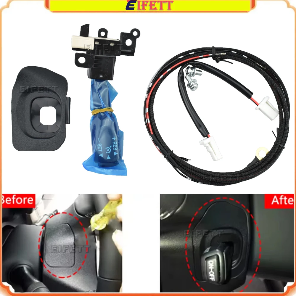 Car Parts Cruise Control Switch Kit 84632-34011 84632-34017 With Black Cover 45186-53030-C0 For Lexus CT200H ZWA10 2013-2019