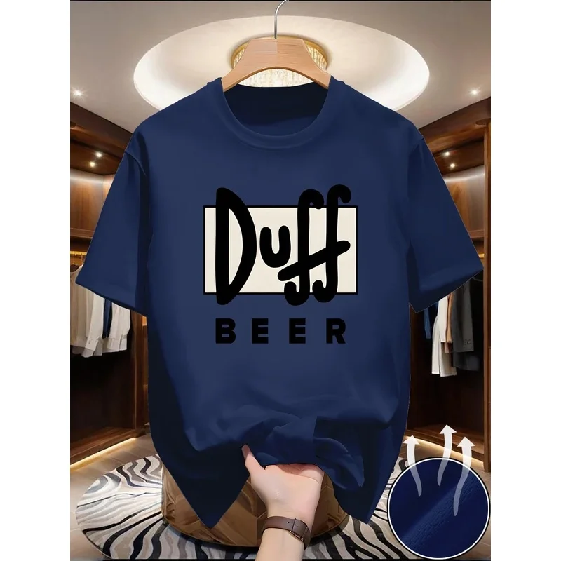 Summer Luxury Casual Brand Letter-Printed Short-Sleeved Men's Fashion Design Round-Neck Half-Sleeve T-Shirt for Men
