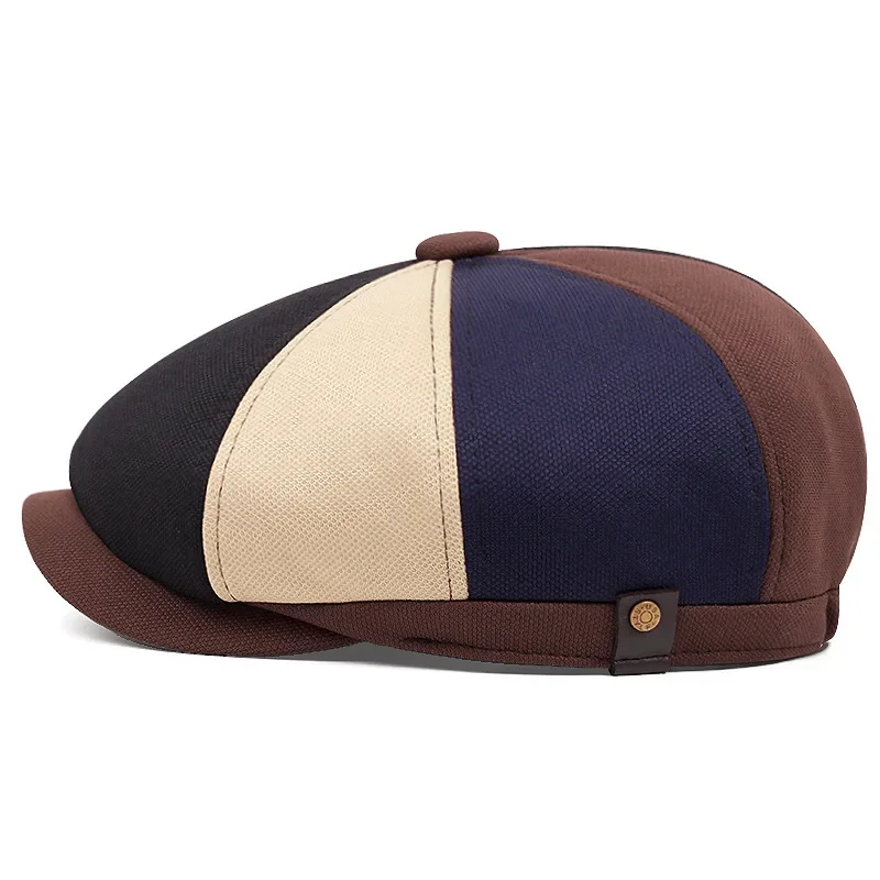 

New Color Block British Retro Beret Fashion Casual Painter Hat