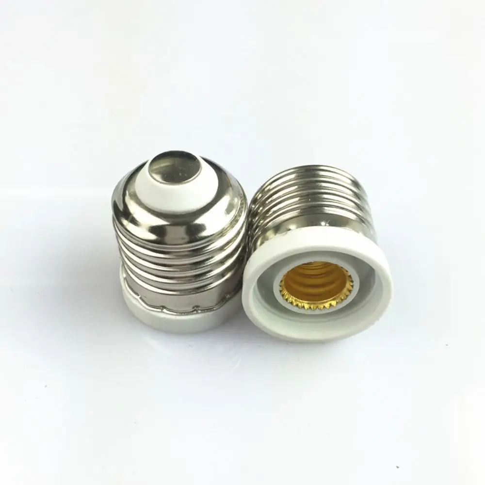 

Durable Plastic E27 to E12 Lamp Base Metal White Light Bulb Socket Adapter Heat-resistant Standard Adapter Home