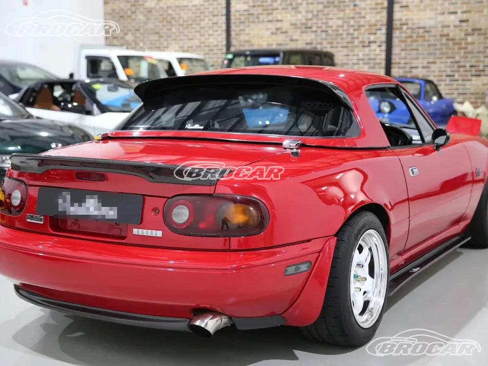 For 1989--1997 Mazda MX5 MX-5 Miata NA Roadster Spoiler Hardtop Matte Black Roof Spoiler Trunk Boot Wing Spoiler Accessories