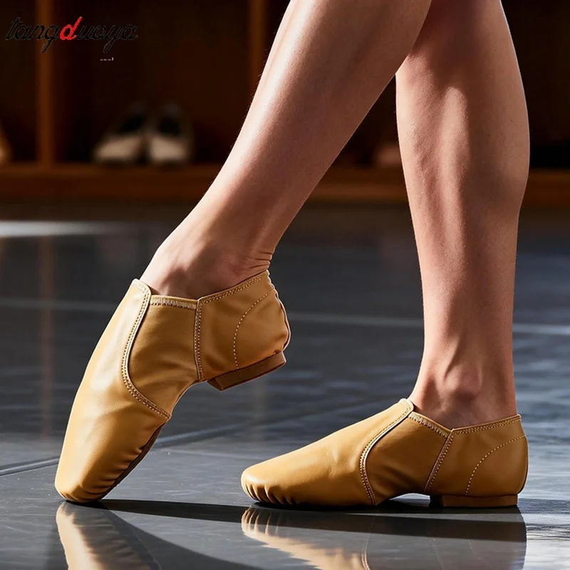 

Leather Jazz Dance Shoes Children Shoes For Men And Women Salsa Dance Shoes Non slip on Jazz shoes Ballet Belly