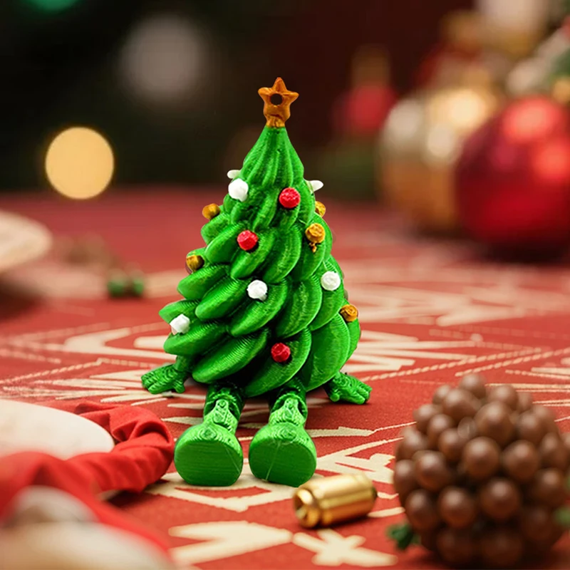 شعبية فريدة من نوعها 3D مطبوعة شجرة عيد الميلاد سطح المكتب الديكور مرنة الإجهاد المخلص مكتب زخرفة مناسبة ل هدية عيد