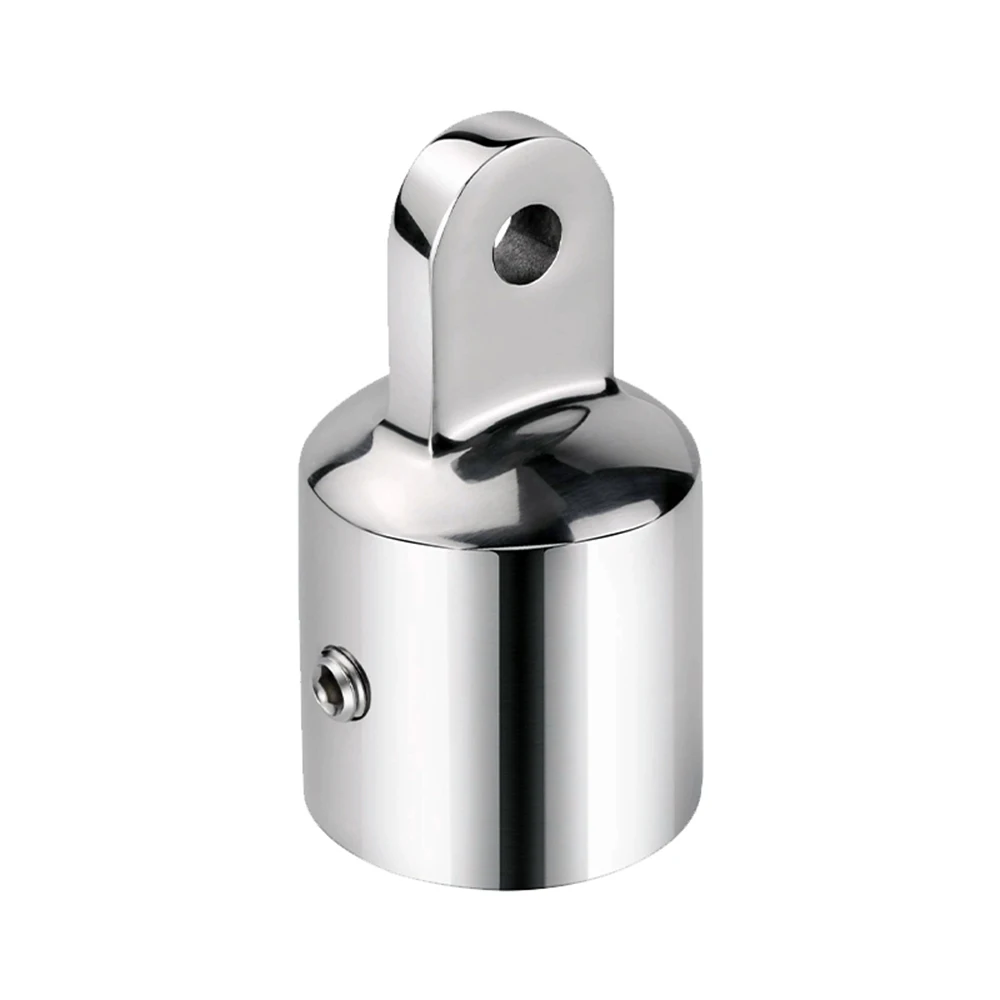  1PC 316 Stainless Steel Bimini Top Fitting 19/20/22/25/30/32mm Top Caps Slide Sleeve Pipe Eye End Cap Marine Hardware image 2