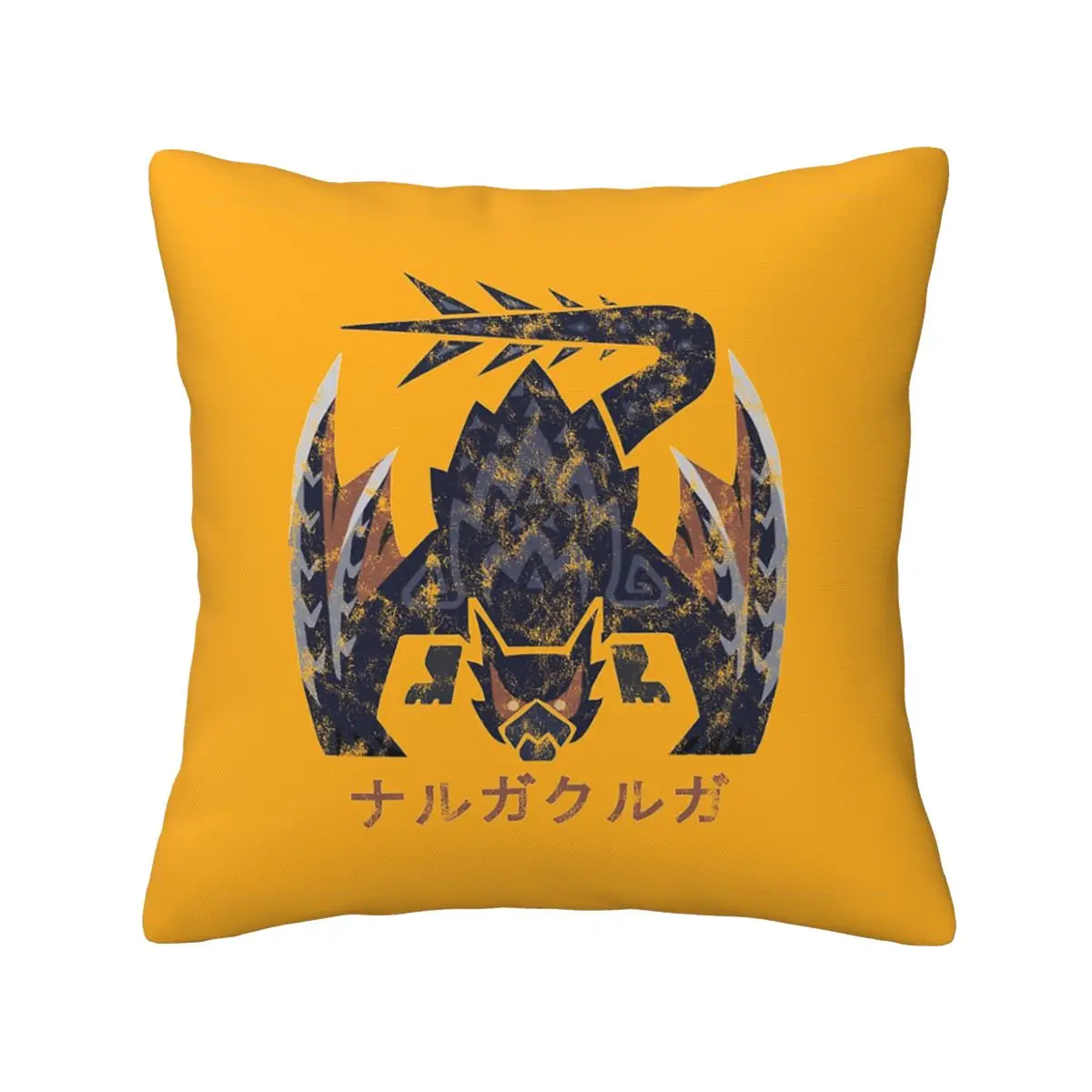 

Monster Hunter World Iceborne Nargacuga Kanji Icon Soft Cushion Cover Decor Pillow Case Cover for Seater Double-sided Printing