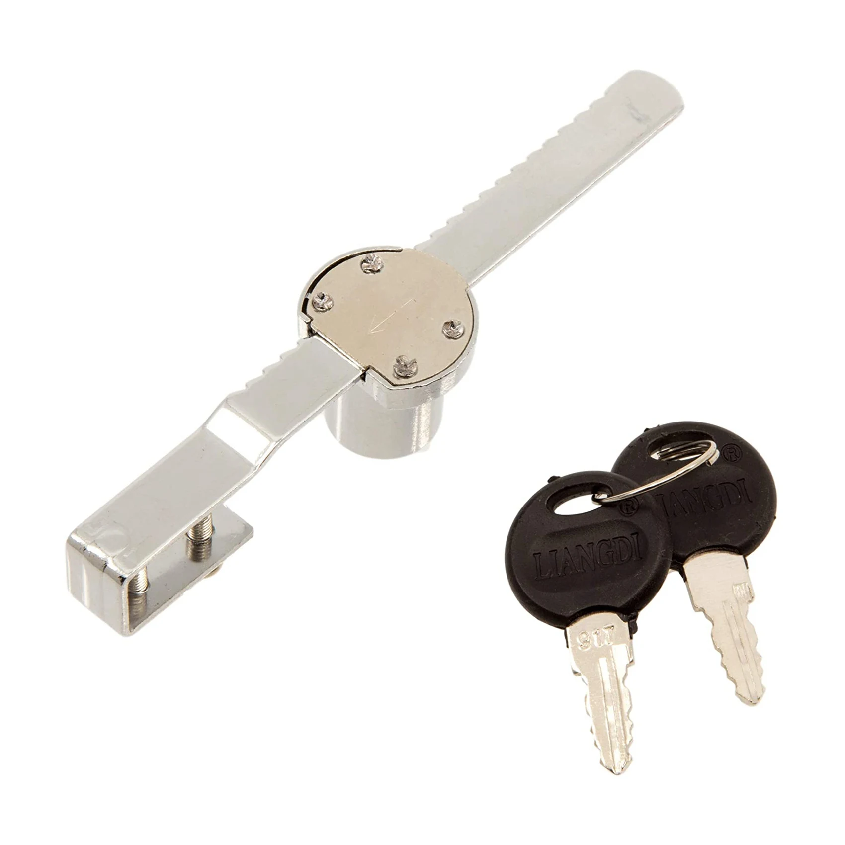 Serratura della vetrina serratura dell'armadio in vetro di sicurezza con serratura a cricchetto per porta scorrevole in vetro con 2 chiavi