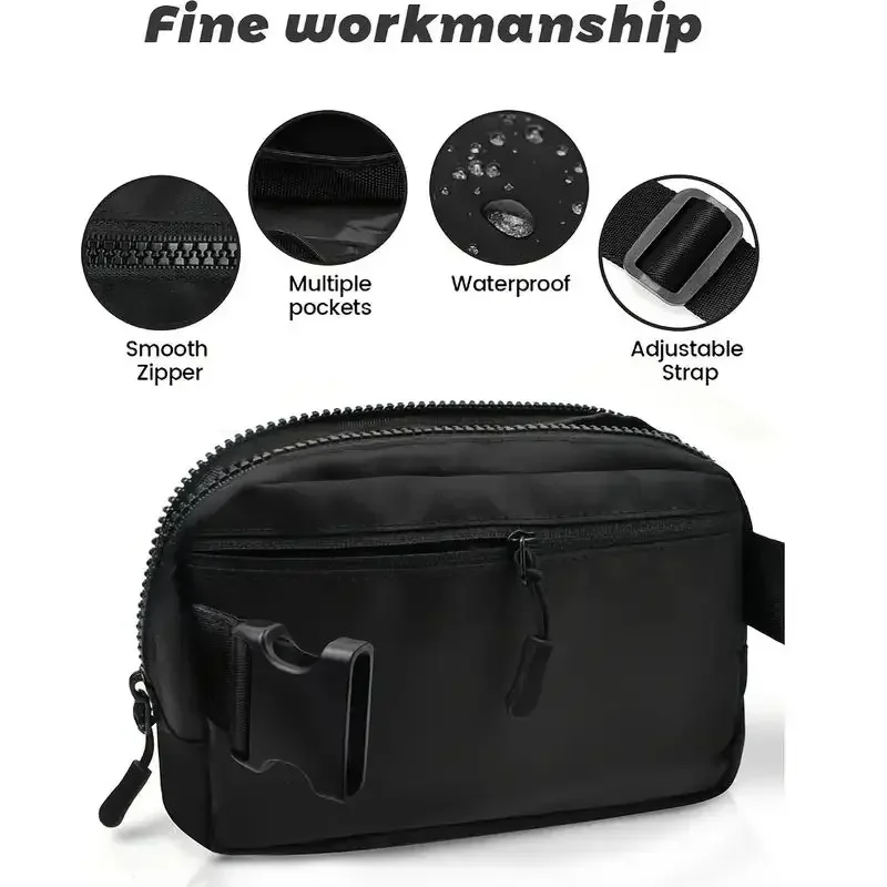 Men's chest bag, mobile phone bag, small shoulder bag, suitable for outdoor exercise, running view 2