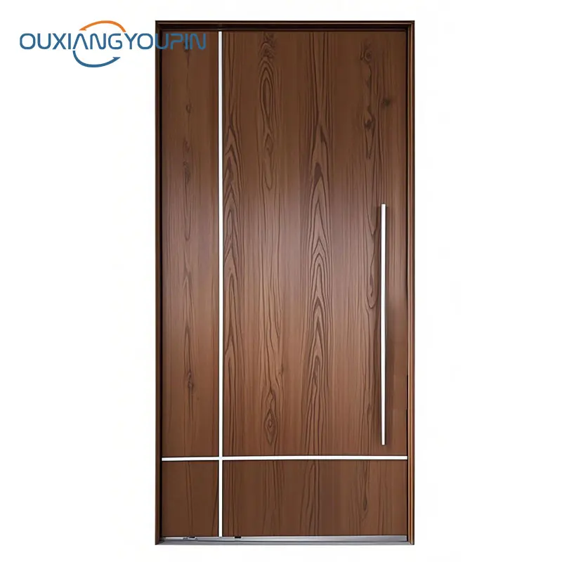 For Residential Modern Security Front Door, Solid Wood Door, Safe Home