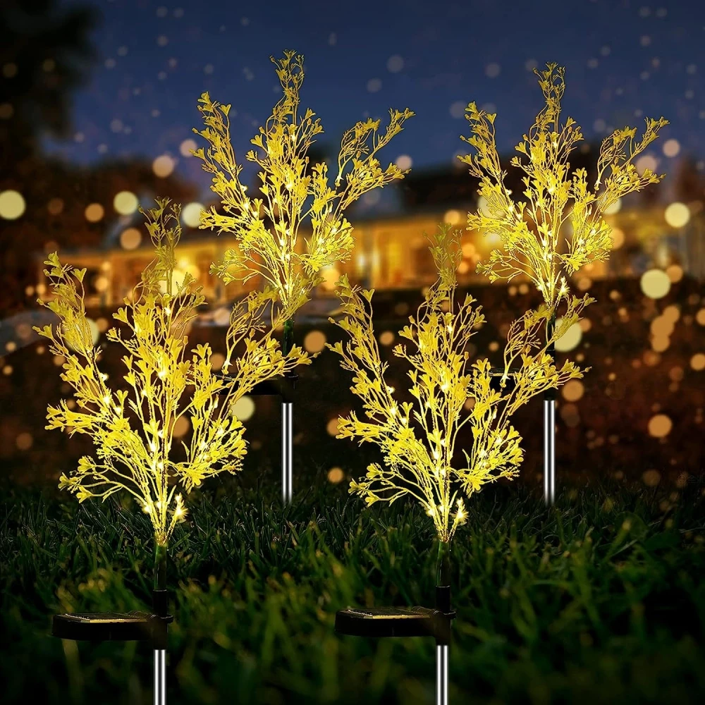 Solar Garden Lights Outdoor Decorative Flowers Lights Garden Stake Lights Waterproof IP65 Gardening Gifts for Mom