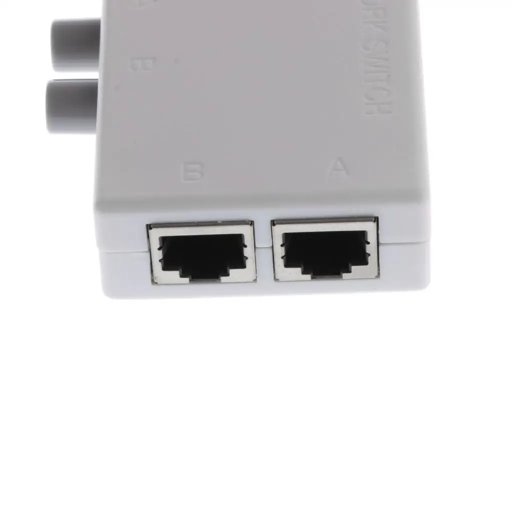 Network Switch Splitter Hub 2 Port -2M Manual Transmission Box for Universal Wired Internet Access
