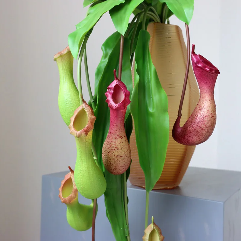 Hanging Green Plants Artificial Pitcher Plants Plastic Flytraps Flower Arrangements Greenery Accessories Wall Decoration Plants