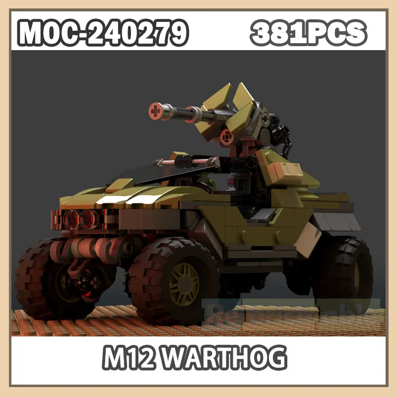 

MOC-240279 Military War Series M12 Warthog Tanks Building block Assembly DIY Boy Model Truk Vehicle Puzzle Bricks Toys 381PCS