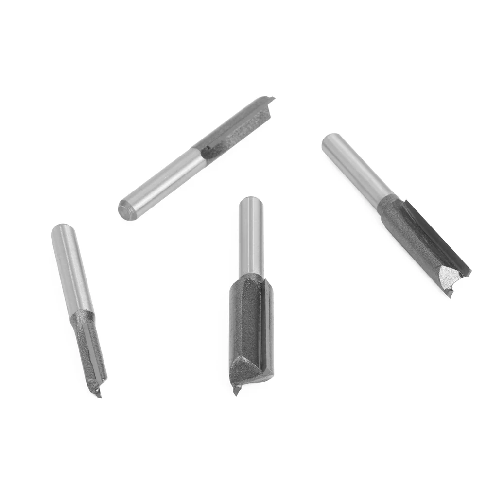 LAVIE 1 Stück 1/4" Schaft Gerader Fräser 3/8" x 30mm Holzfräser Hartmetallbestücktes Nutwerkzeug für Holzbearbeitung – Detail 6