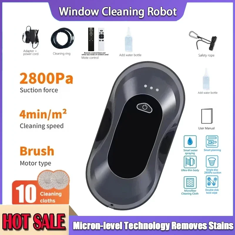 

Window Cleaning Artifact Cross-border Two-way Water Spray Window Cleaning Robot Fully Automatic Intelligent Ultra-thin Household
