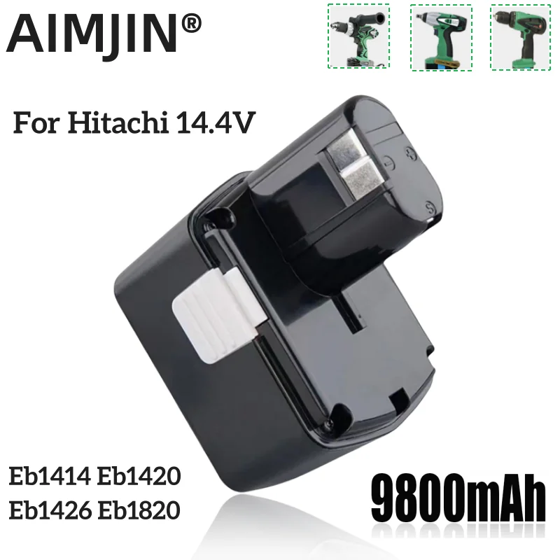 EB1412S EB1414S 14,4 В 9800 мАч Ni-CD Сменная аккумуляторная батарея для аккумуляторных электроинструментов Hitachi EB1426H DS14DVF2 DS14DFL EB1412S EB1414S 14,4 В 9800 мАч Ni-CD Сменная аккумуляторная батарея для аккумуляторных электроинструментов Hitachi EB1426H DS14DVF2 DS14DFL