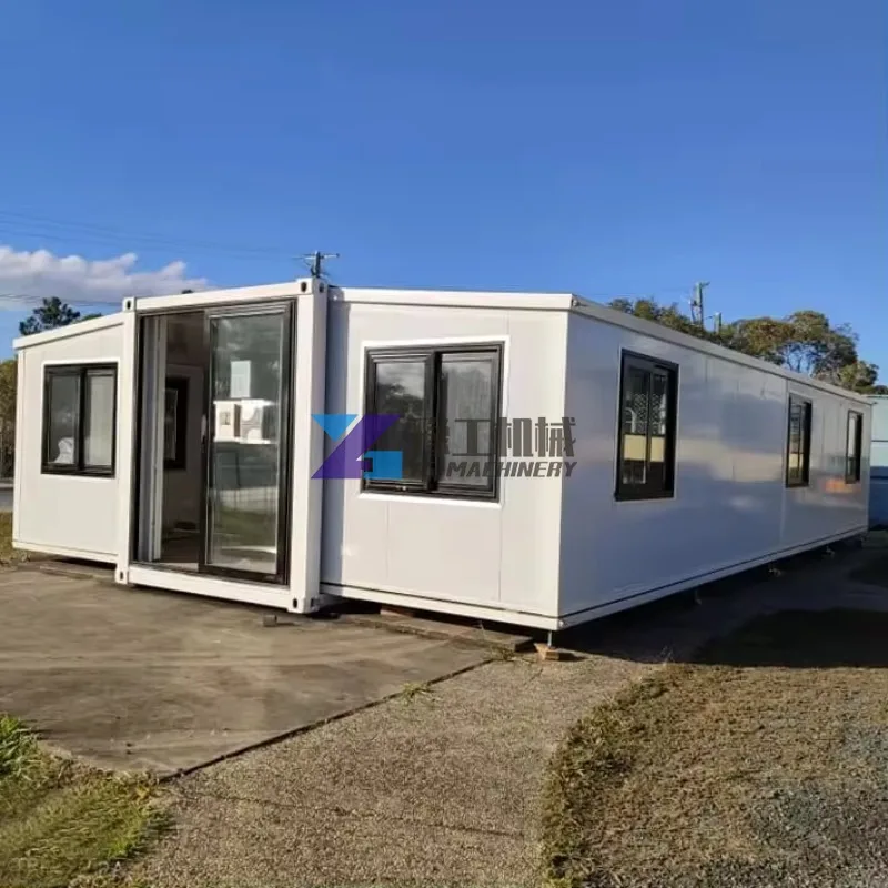 Waterproof 40foot Prefab Modern Container House Double-wing Expansion Box Can Live Modular Foldable Container House