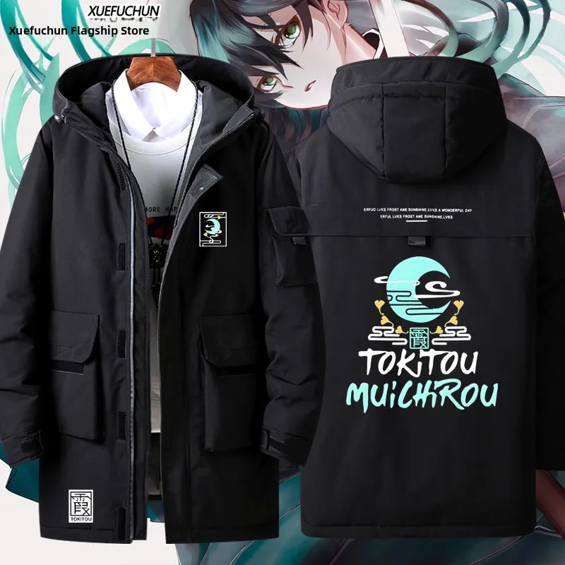 

Убийца демонов Kimetsu No Yaiba Toudou Rengoku Down Jaet ex Верхняя одежда средней длины с наполнителем из хлопка и полиэстера