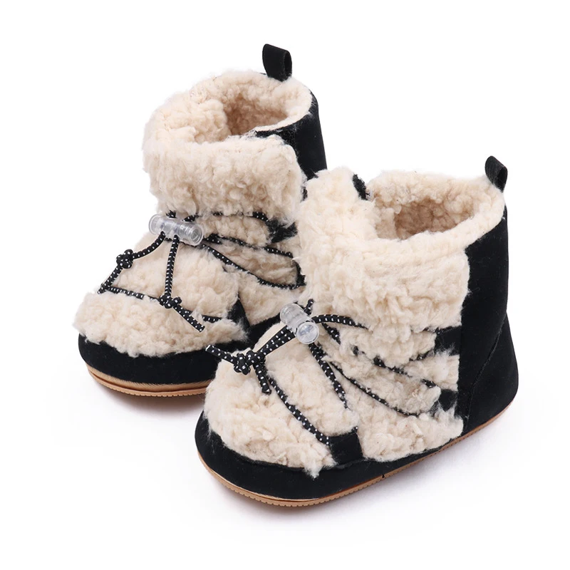 Botas de nieve para bebé, niño y niña, botines de lana, zapatos cálidos para bebé, Invierno