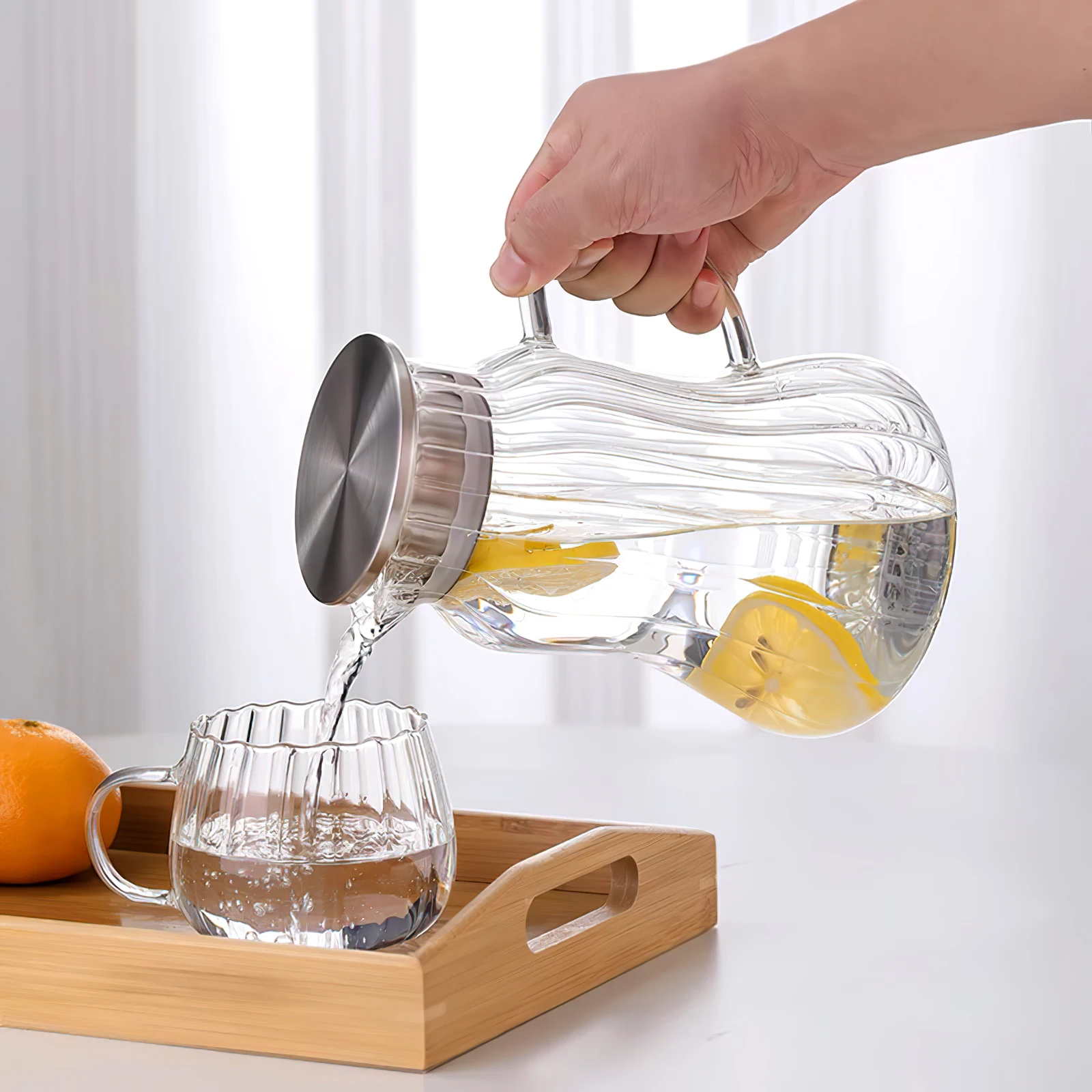 

2 Pcs Glass Elegant Drinking Teacup Fancy Transparent Mug Espresso Mugs Unique Miss