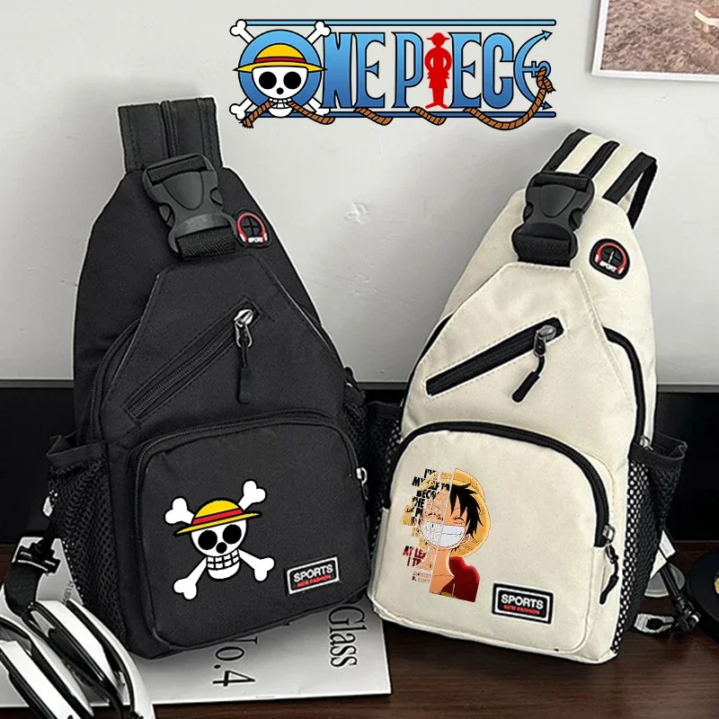 

One Pieces Shoulder Bag Anime Luffy Small Backpack Large Capacity Man Women Chest Bags Multifunctional Funny Birthday Gift