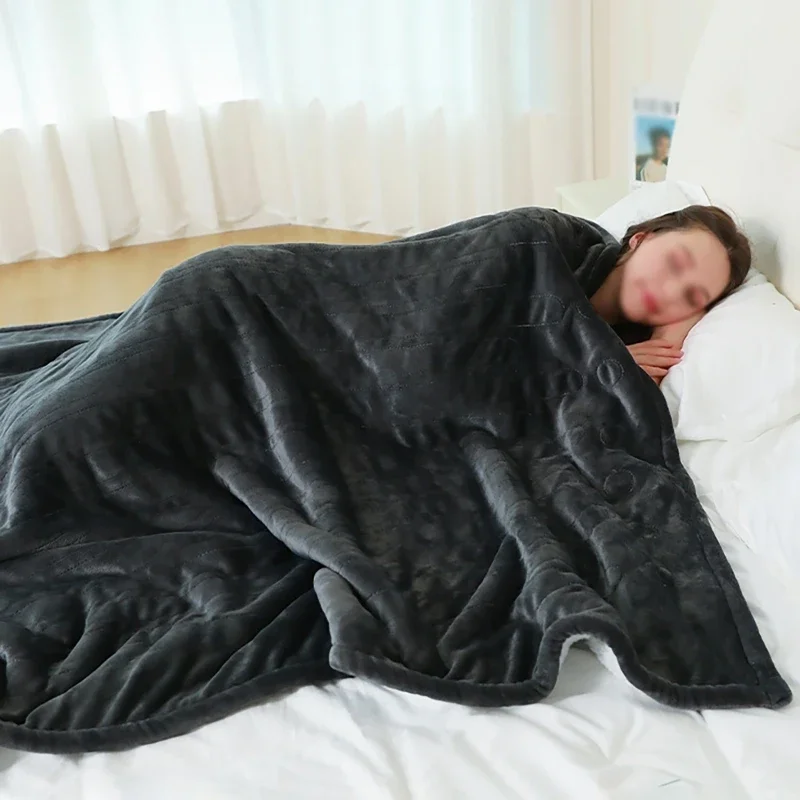 Flannel Heated Blanket Soft Heated Throw Blanket Electric Blanket Heating Pad 9 Heating Gear 4 Hours Intelligent Protection