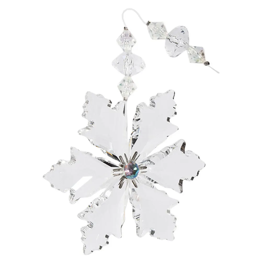 

Christmas Snowflake Hanging Decoration Acrylic Hanging Hole Xmas Tree Ornament Party Background Decor Xmas Decoration