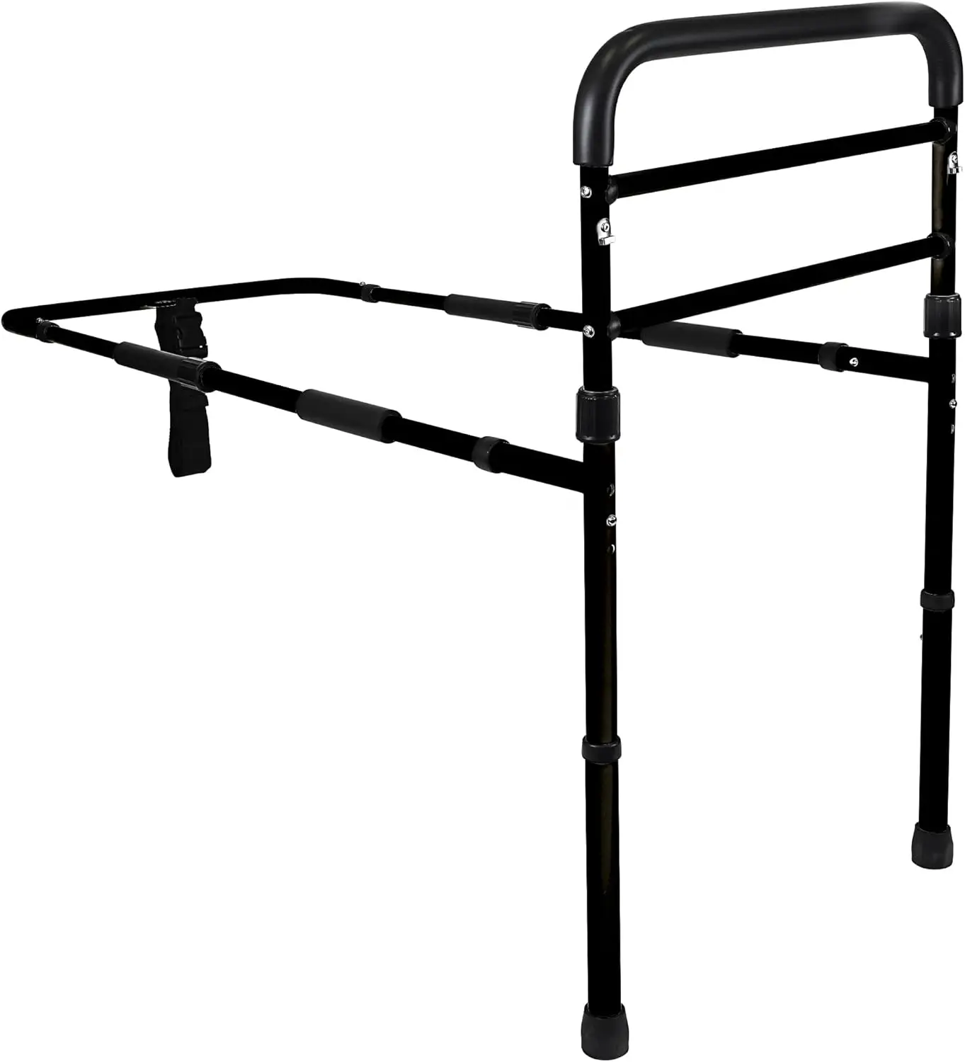 Adjustable Bed Assist Rail with Safety Handle, Tool-Free Assembly for All Bed Sizes