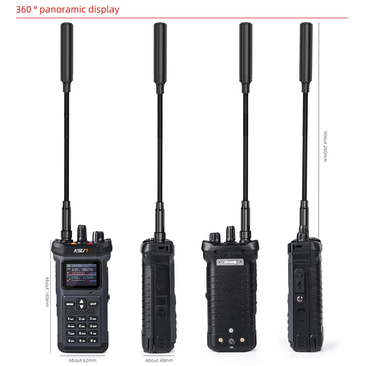 Profissional de longo alcance walkie talkie poderoso portátil vhf uhf rádio comunicar transceptor dispositivo sem fio 20w ksun uv119d