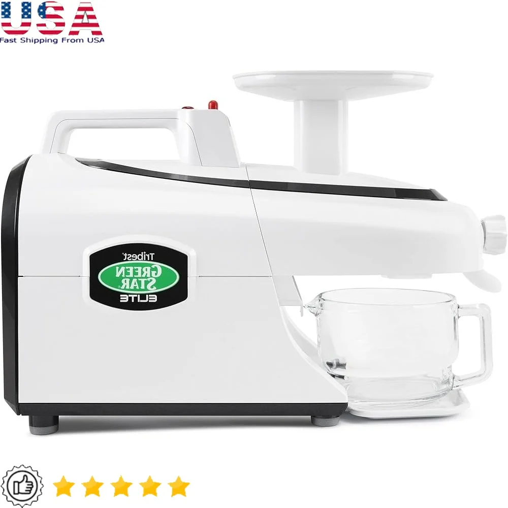 

Slow Masticating Juicer Electric Twin Gear Juice Extractor Easy Clean Homemade Pasta Nut Butters Frozen Sorbets Juicing Machine