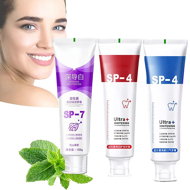 

Whitening Toothpaste Fresh Breath Probiotic Toothpaste Improve Yellow Teeth Stains Family Pack Neutral Toothpaste