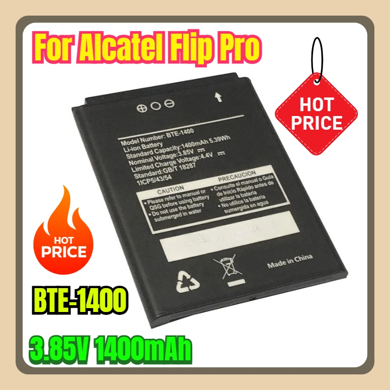 

3.85V 1400mAh Mobile Phone Battery BTE-1400 for Alcatel Flip Pro