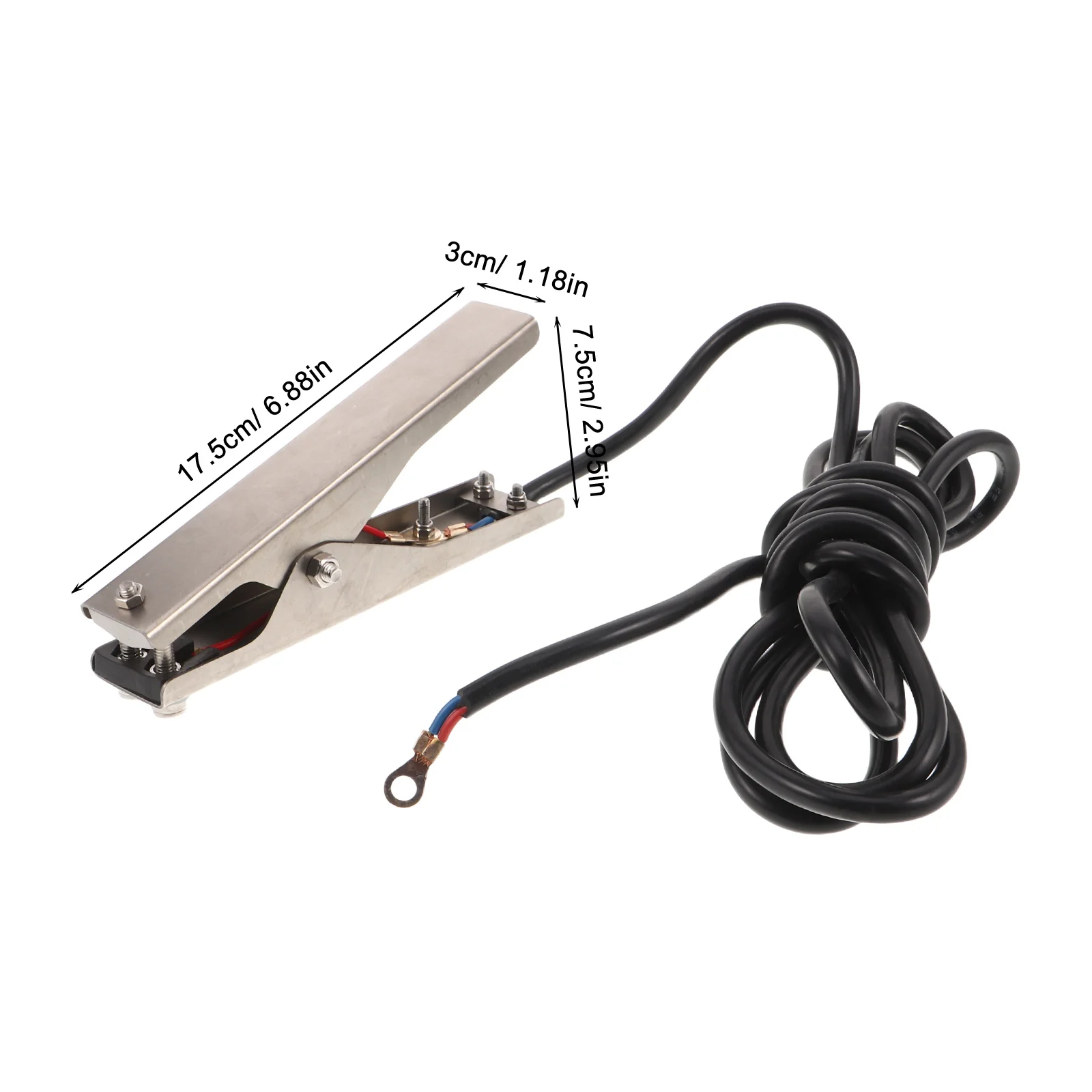 Static Electricity Grounding Clamp Stainless Steel Earth Clamp For Fuel Transfer Gas Station Outdoor Indoor Use Reusable