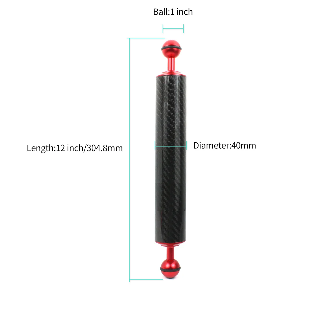 Unterwasser tauch verlängerung Tray Arm Float Auftrieb Wasser arm Dual 1 "Ball Slr Kamera für Gopro für Osmo Action Durchmesser 40mm – Detail 29