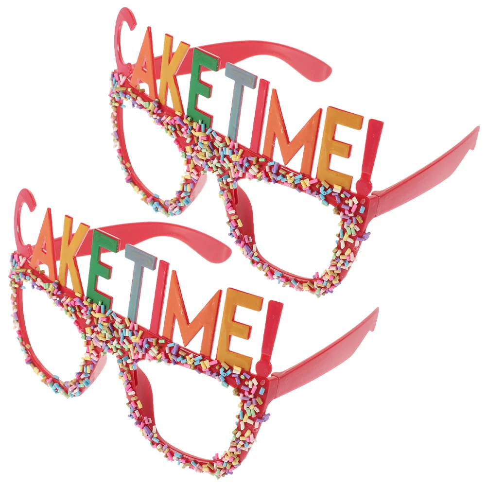 

2 Pcs Funny Glasses Birthday Sunglasses Supply Birthdays Decorative Clothing