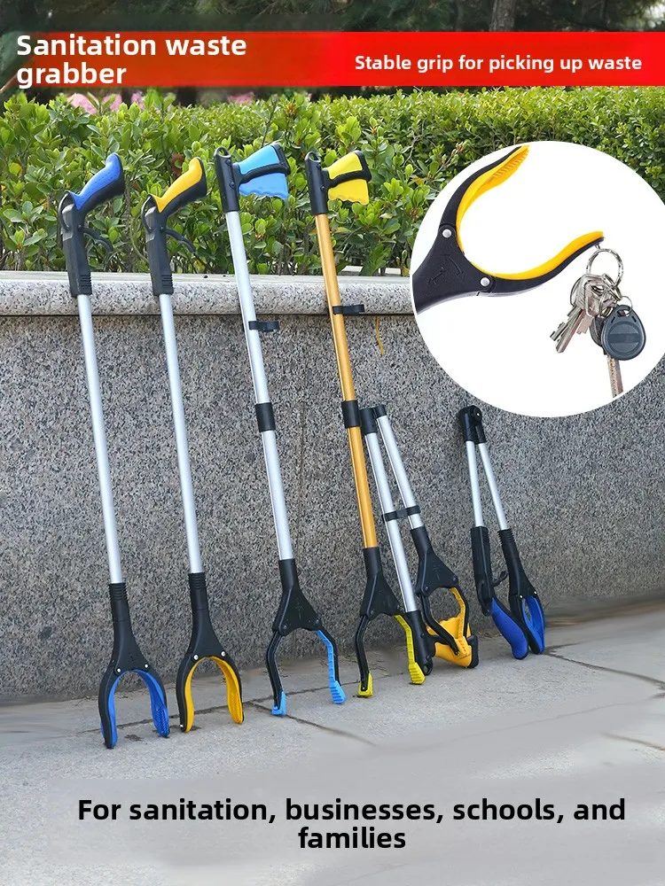 

Aluminum Alloy Exble Tra abber Clamp Outdoor Waste Collection Tool Staable Durable Home Cleaning Equipment for Eld...