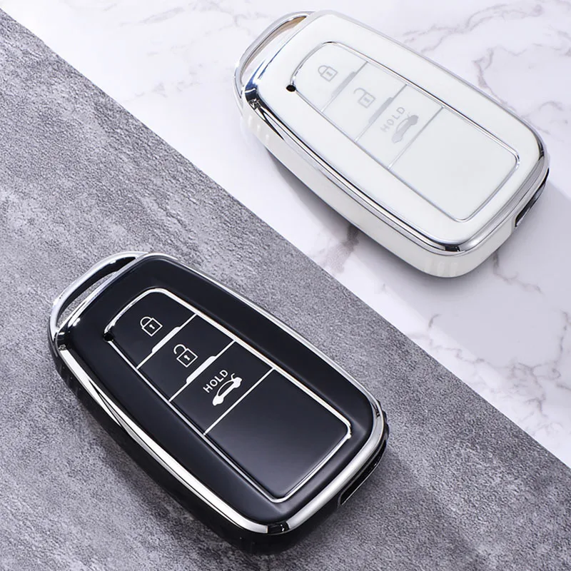 TPU Car Remote Key Cover Intelligent Fob Case for Toyota Prius 20 RAV4 Camry 70 CHR C-HR Corolla 2018 2019 2020 Car Accessories