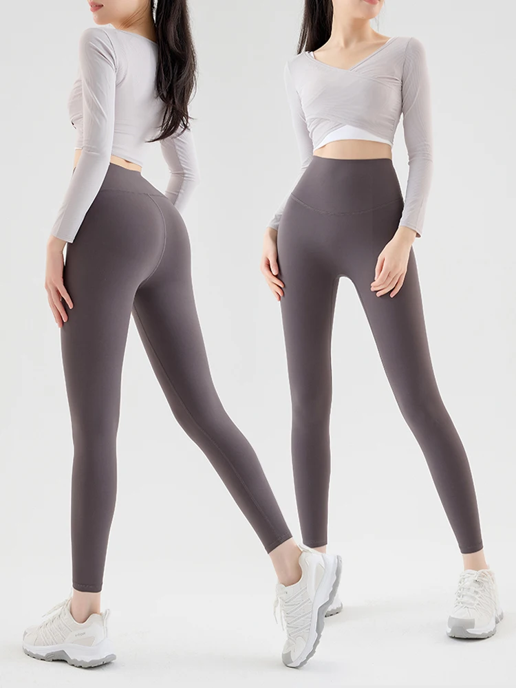 กางเกงโยคะเอวสูงสำหรับผู้หญิง ชุดออกกำลังกายกลางแจ้ง ฤดูใบไม้ผลิ ฤดูใบไม้ร่วง 2025 รุ่นใหม่ ยกกระชับสะโพก กางเกงพิลาทิส วิ่ง ฟิตเนส