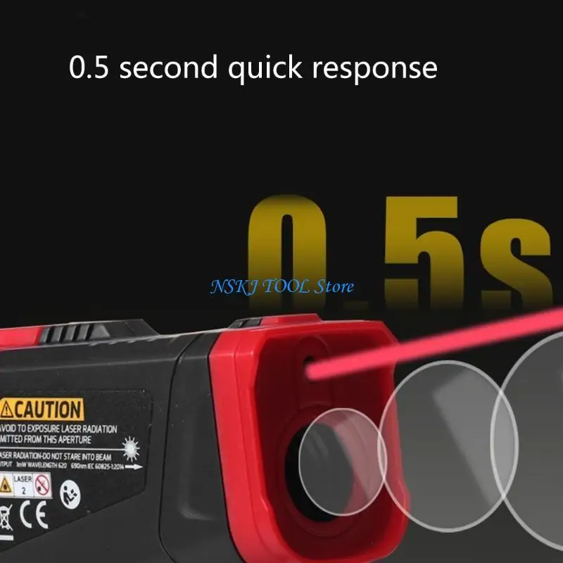 

L8RC Thermometer IR Temperature Gauge- Temp Reader Color Backlit LCD-Screen Pyrometer Non-Contact Temperature Meter