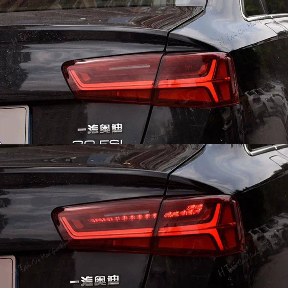 LED Tail Lights For Audi A6 A6L C7 2012 2013 2014 2015 Rear Lamps Taillights Rear Brake Light Turn Signal Car Light Assemblies view 3
