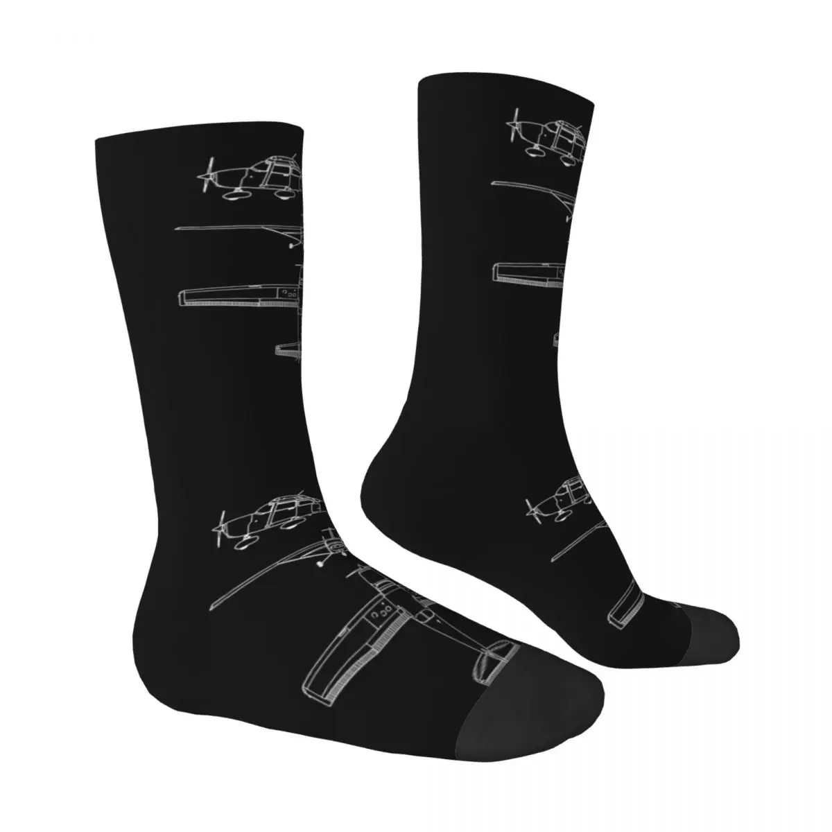 Cessna 172 Socks Spring Airplante Stockings Gothic Unisex Quality Socks Design Outdoor Sports Anti Sweat Socks