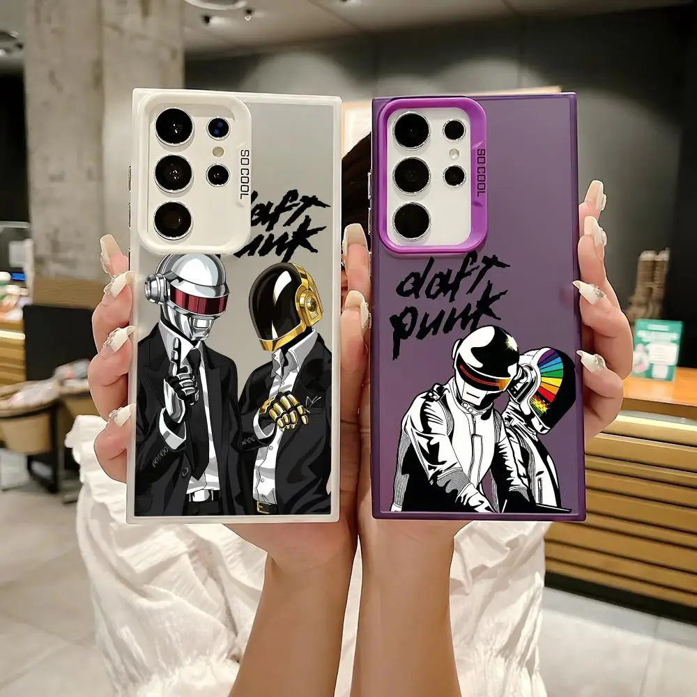 Band D-Daft Punk Phone Case For Samsung Galaxy S25 Edge S24 S23 S22 S21 S20 Ultra Funda Silicone Colorful Silver Phone Case