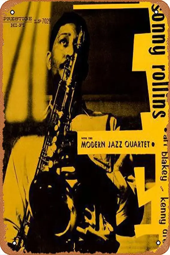 Metal Tin Sign  - Sonny Rollins with the Modern Jazz Quartet Poster Plaque Cafe, Bar, Home Wall Decor-al