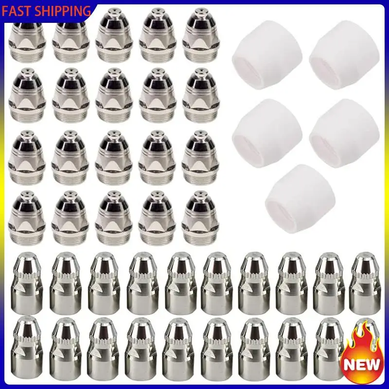 

Hot Trend-45 Pieces Plasma Cutting Electrode Nozzle Plasma Consumable Fit P-80 Plasma Torch