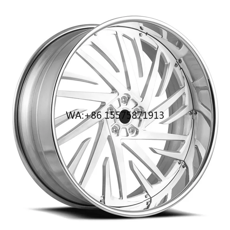 

Car Rims 2 Piece 18 19 20 21 22 24 26 Inch 5x120.65 Full Chrome Deep Lip Forged Alloy Wheels for Chevy Belair Chevrolet Impala