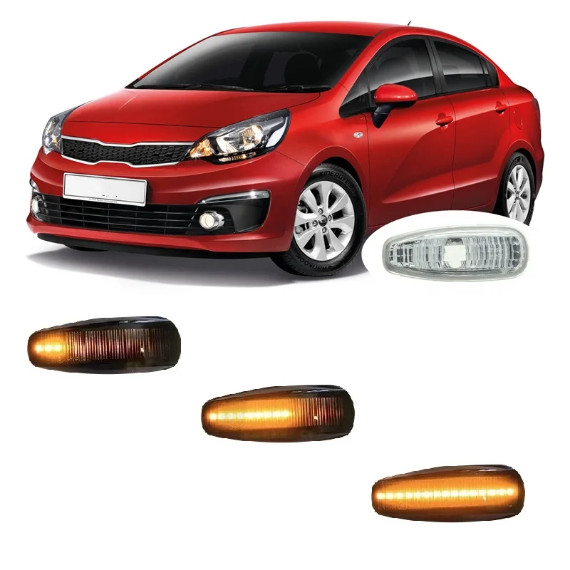

Для Kia Rio 3 Rio3 III UB 2011 2012 2013 2014 2015 2016 последовательный светодиодный боковой габаритный указатель поворота