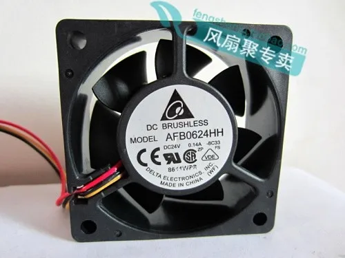 

Бесплатная доставка, новый оригинальный 6 см 6025 24 В 0,14 А AFB0624HH-8C33 трехпроводной вентилятор преобразователя частоты