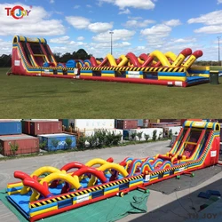 free sea shipping new giant inflatable obstacle course sport game arena, commercial inflatable bouncer jumper slide playground