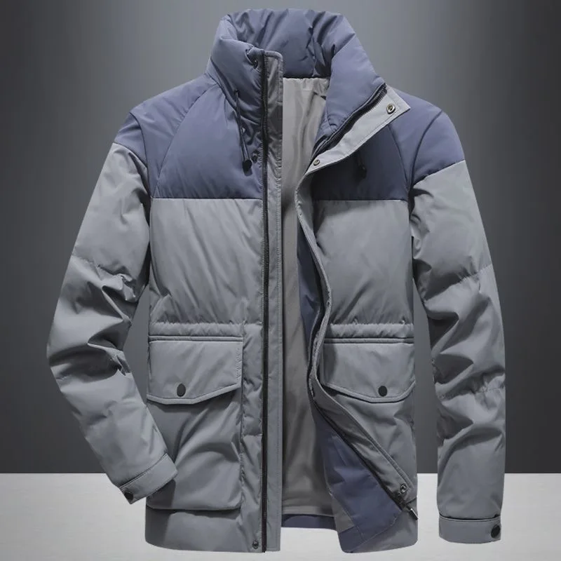 Autumn and Winter New Fashion Trend Retro Sports Thickened Warm Cotton-Padded Jacket Men's Casual Loose Windproof Plus Size Coat