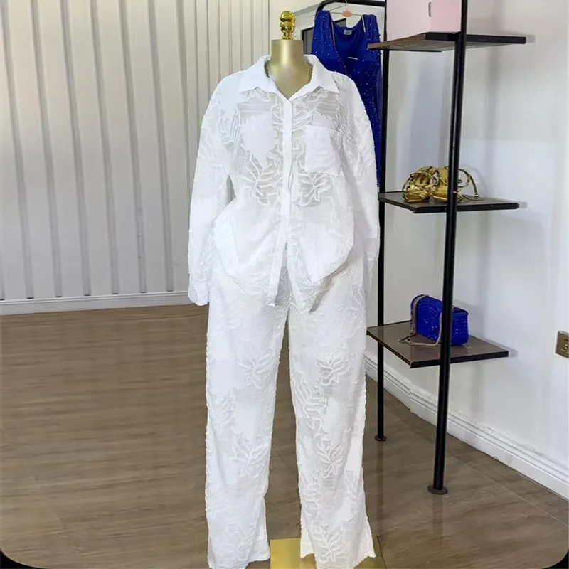 

Сексуальный прозрачный комплект брюк irt, длинный воротник све, застежка на пуговицах, модная женская одежда из двух предметов, весна 20л.