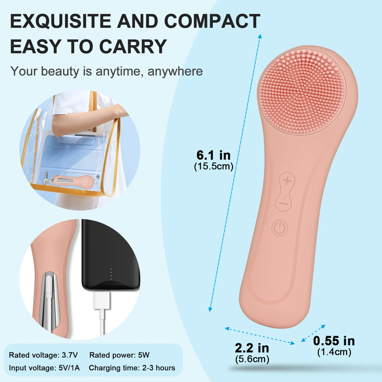 Nettoyage de la peau nettoyant par vibrations brosse de nettoyage du visage outil de nettoyage du visage électrique vibrant Silence Machine de nettoyage de lavage maison